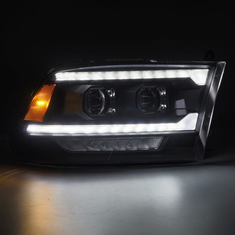 AlphaRex 880558 fits Dodge 09-18 Ram 2500 LUXX LED Proj Headlights Plank Style