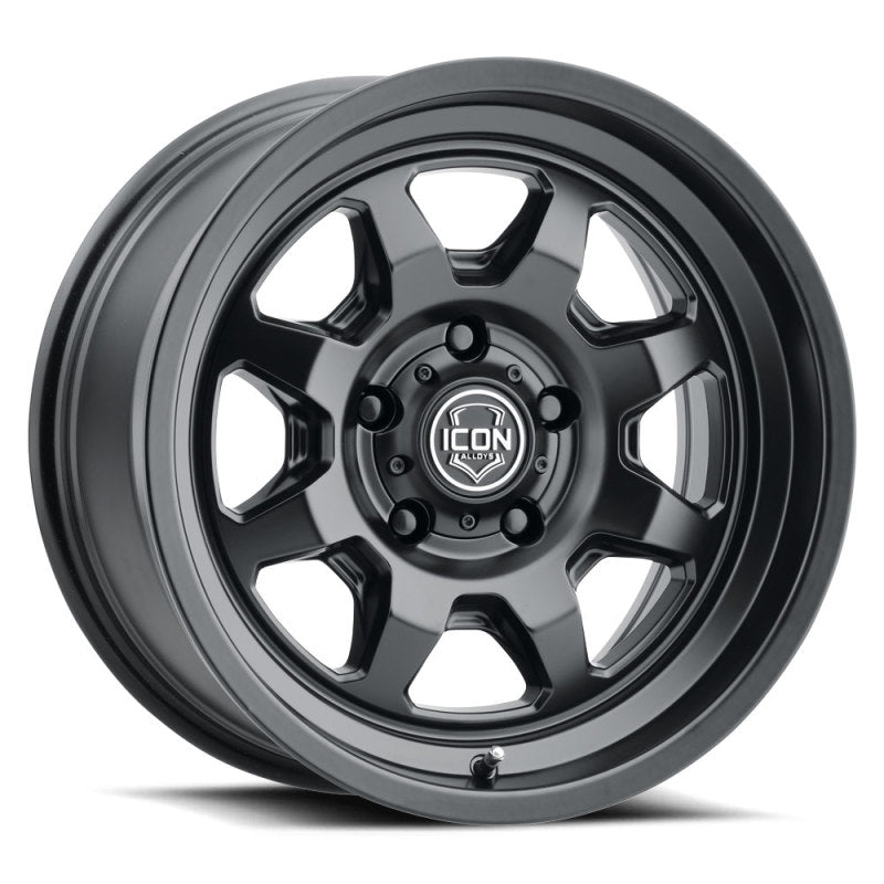 ICON 8117857345SB Nuevo 17 X 8.5 5 X 5 6mm Offset 4.5in BS Satin Black