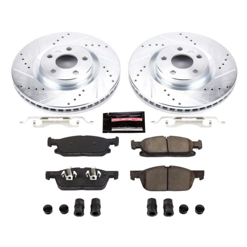 PowerStop K7321 fits Ford 15-19 Edge Front Z23 Evolution Sport Brake Kit