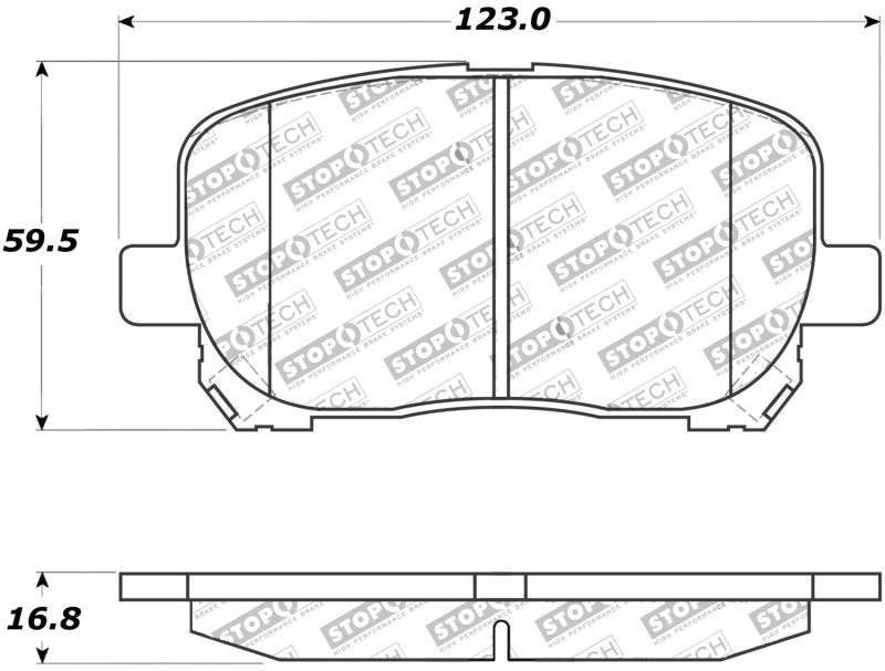 Stoptech 308.0923 Street Touring Brake Pads