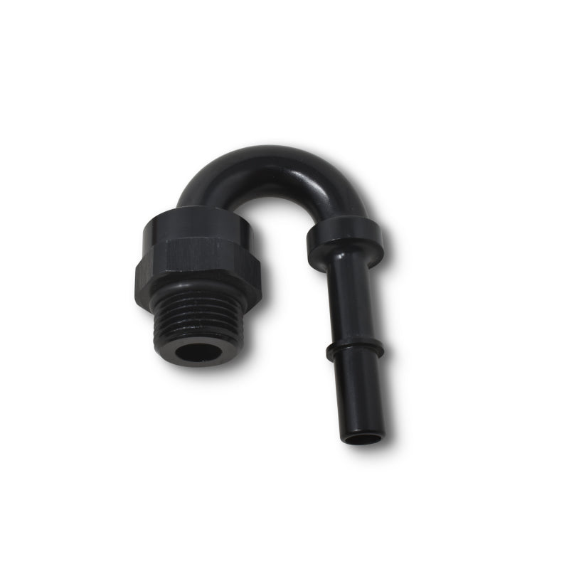 Russell 644043 Performance Adapter Fitting 3/8in SAE Quick Disconnect 180 DEG - Blk