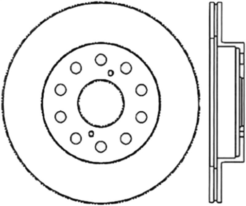 Stoptech 126.44072CSR Sport Slotted 91-95 Toyota MR2 Cryo Rear Right Rotor