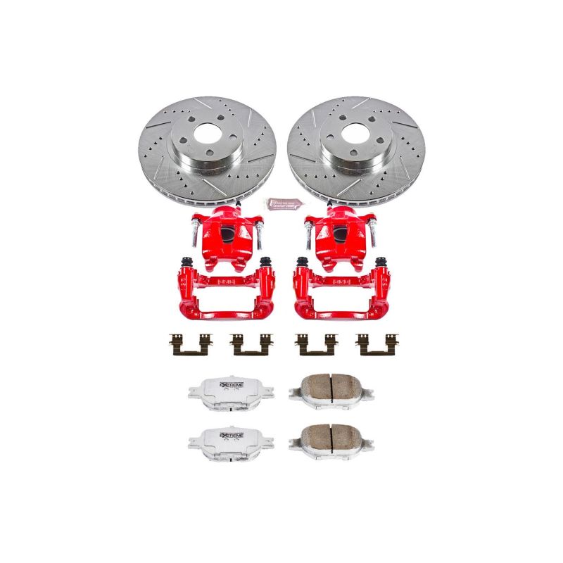 PowerStop KC2313 26 fits Scion tC Front Z26 Street Warrior Brake Kit w/Calipers