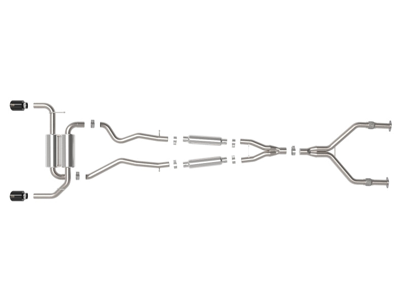 AFE 49-36136-B fits Infiniti Q50 V6 3.7L Takeda 2.5in 305 SS Cat Back Exhaust S