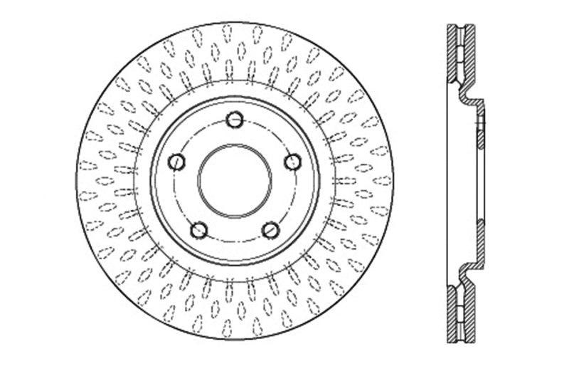 Stoptech 128.67074R 12-20 Dodge Grand Caravan Sport Drilled Right Front Rotor