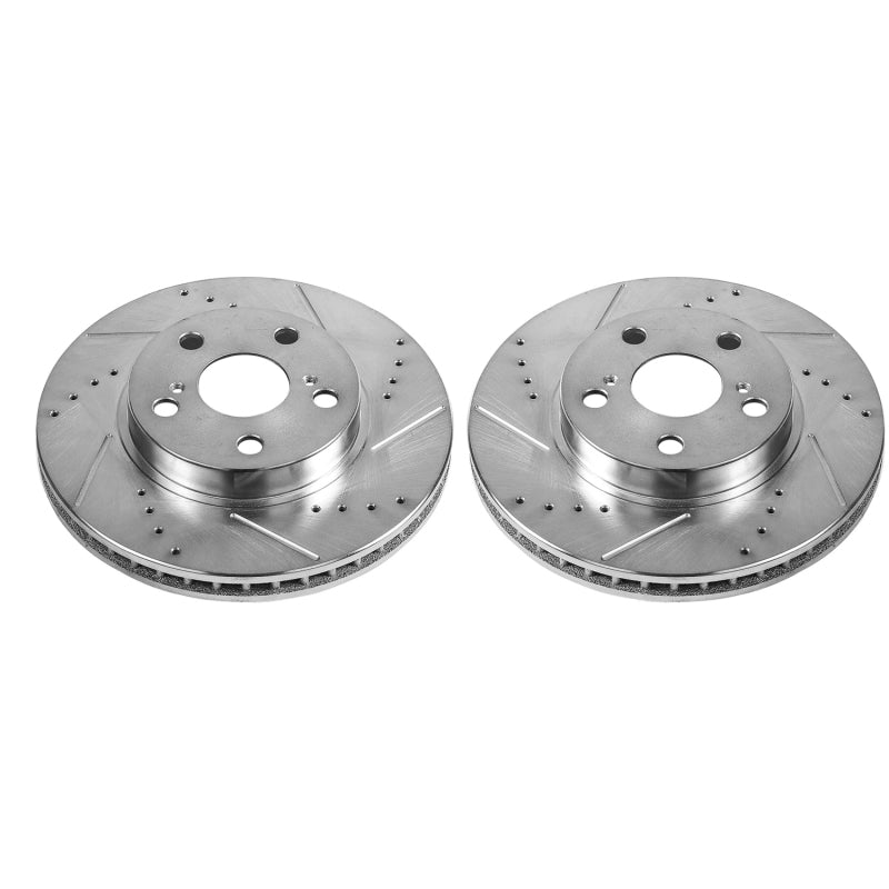 PowerStop fits Lexus 11-17 CT200h Front Evolution Drilled & Slotted Rotors -
