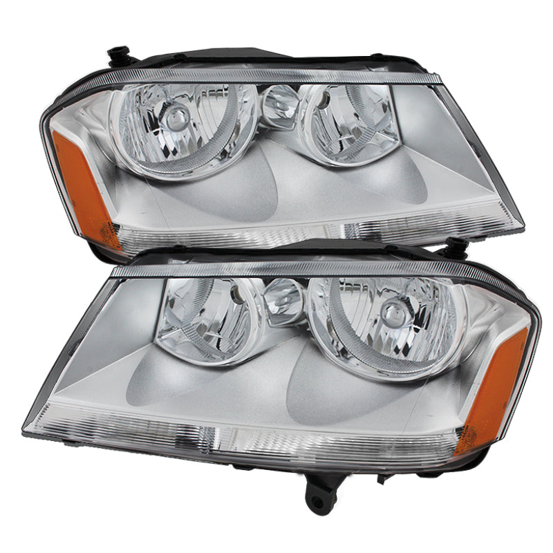 9025303 Xtune fits Dodge 08-14 Avenger Crystal Headlights Chrome HD-JH-DA08-AM