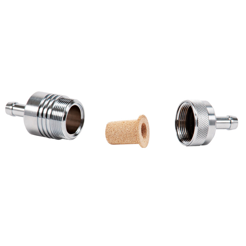 Russell 645060 Performance Chrome Street Fuel Filter (3in Length 1-1/8in diameter 5/16in inlet/outlet)