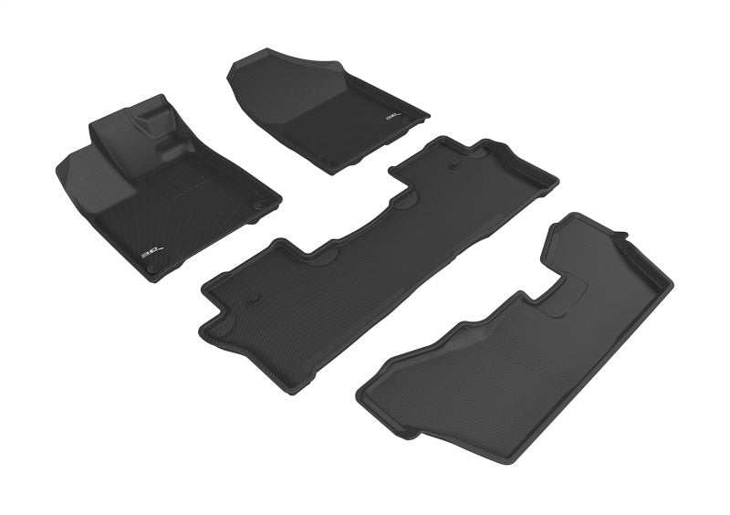 3D MAXpider 2019-2019 fits Hyundai Ioniq Electric Kagu 2nd Row Floormats - Blac