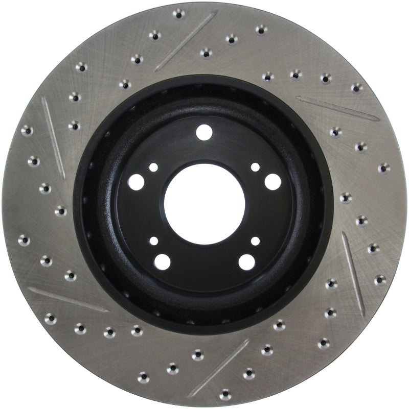 Stoptech 127.40057L 02-06 fits Acura RSX Type S / 06-09 Honda Civic Si Slotted & Drilled Left Front Rotor