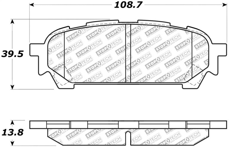 Stoptech 305.1004 Street Select Brake Pads - Front