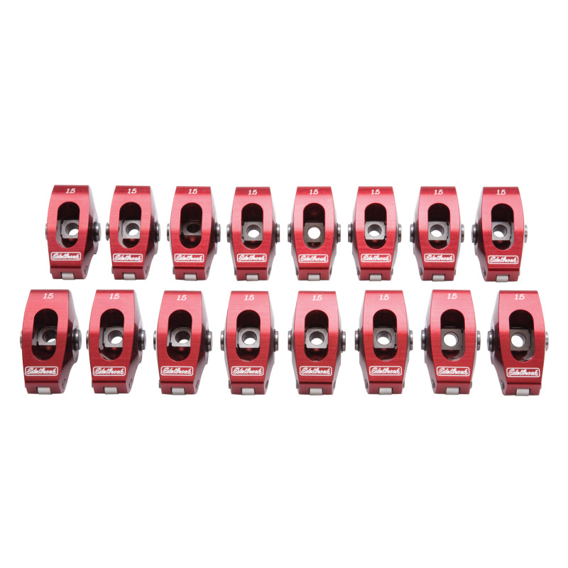 Edelbrock 77760 Roller Rocker Arm Wide Body fits SBC 1 5 1 (Set of 16)