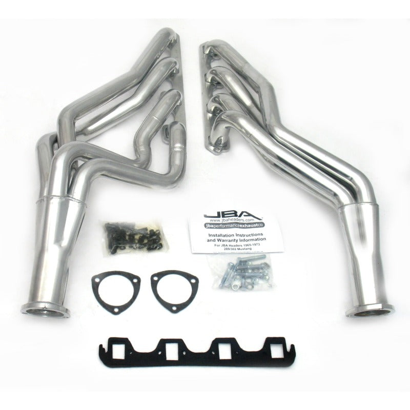 JBA 6611SJS fits Ford 65-73 Mustang 260-302 SBF 5 Speed T5/T56 1-3/4in Primary Silver Ctd Long Tube Header