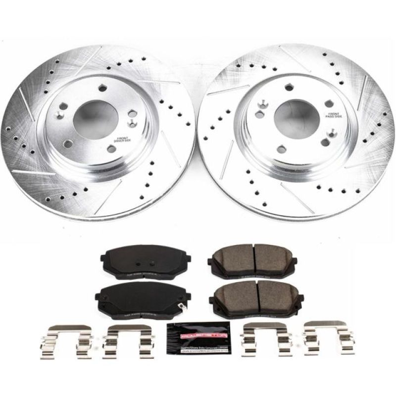 PowerStop K7353 fits Hyundai 16-19 Sonata Front Z23 Evolution Sport Brake Kit