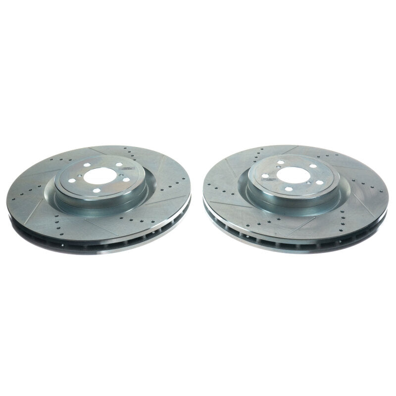 PowerStop fits Subaru Impreza Front Evolution Drilled & Slotted Rotors - Pair
