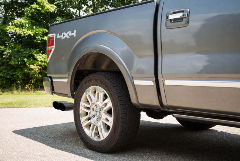 Roush 421711-BLK 10-14 fits Ford F-150 / Raptor 6.2L Side Exit Black Tip Cat Back Exhaust