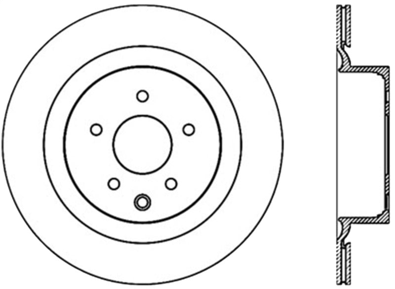 Stoptech 126.42101CSR Power Slot 09 Nissan 370z / 08-09 Infiniti G37 Slotted Rear Right CRYO Rotor