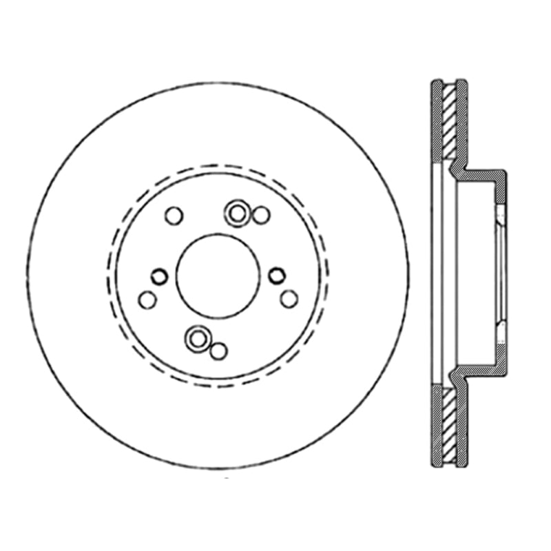 Stoptech 127.40046L fits Nissan 370Z / 01-03 Acura CL / 06 EL / 04-09 TSX / 03-07 Honda Accord Coupe M/T / 05-08 Se
