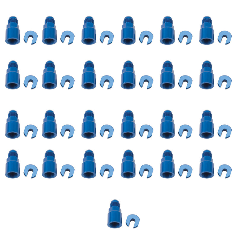 Russell 644128 Performance -6 AN Male to 3/8in SAE Quick-Disc Female EFI Adapter Fitting(Bulk Qty 25)-Blue