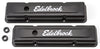 Edelbrock 4443 Valve Cover Signature Series fits Chevrolet 1959-1986 262-400 CI V8 Low Black