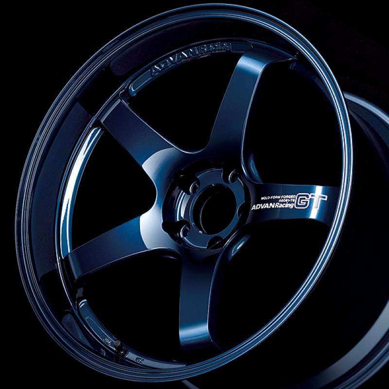 Advan YAQ1O45WDP GT Premium Version 21x12.0 / +45 ET / 5x120 / 70.1mm Bore / Racing Titanium Blue and Ring