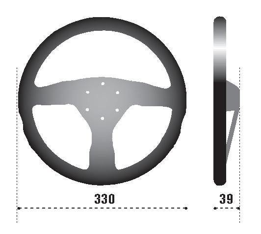 SPARCO 015R383PSN Sparco Steering Wheel 383 Suede Black