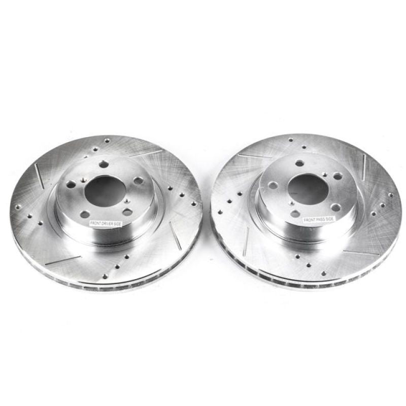 PowerStop fits Saab 05-06 9-2X Front Evolution Drilled & Slotted Rotors - Pair