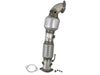 AFE 48-37001-1HC Twisted Steel SS304 Downpipe 2.5in w/Cat 17-18 fits Hyundai El