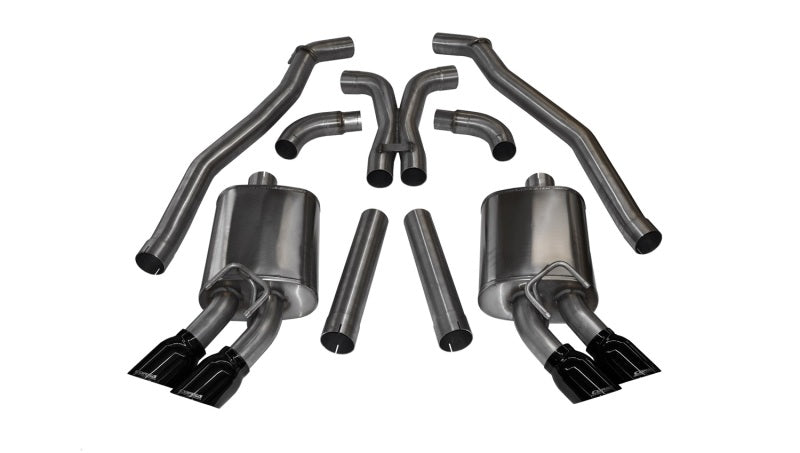 CORSA Performance 14971BLK Corsa 2012-2015 fits Chevrolet Camaro Coupe ZL1 6.2L V8 Black Sport Cat-Back + XO Exhaust