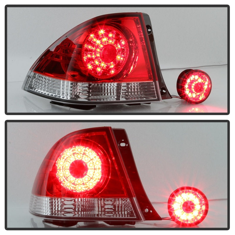 Spyder 5085061 fits Lexus 01-03 IS300 LED Tail Lights - Red Clear ALT-YD-LIS300