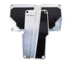 NRG PDL-150SL Brushed Aluminum Sport Pedal A/T - Silver w/Black Carbon