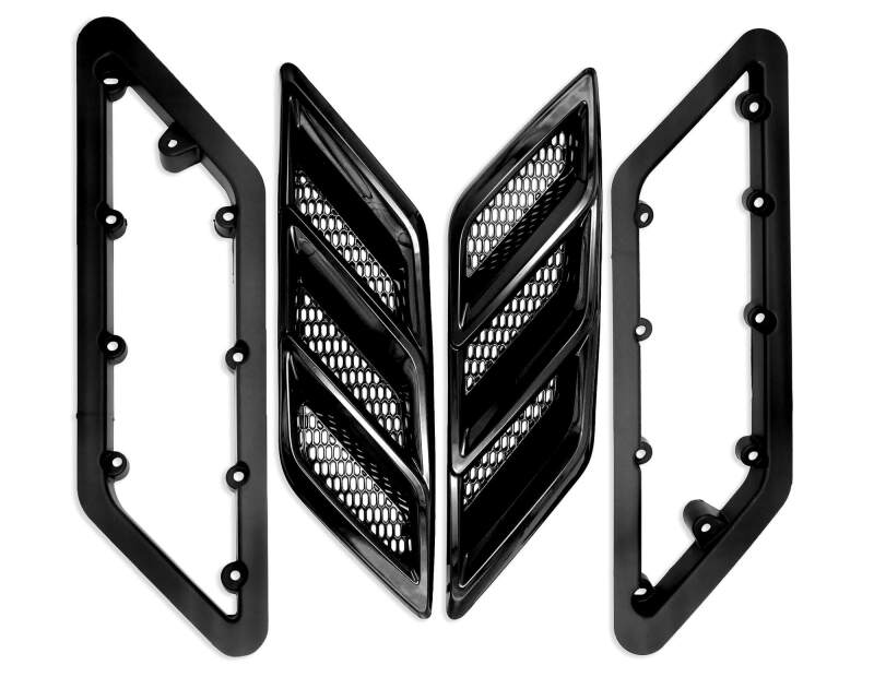Roush 422326 2015-2023 Roush fits Mustang Fender Vent Heat Extractors - Gloss Black