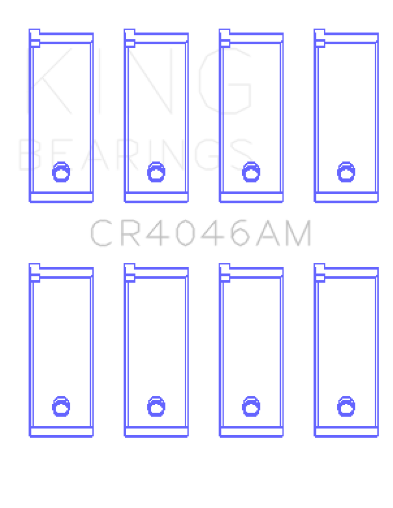King CR4046AM0.75 fits Acura D16A1 (Size STD) Rod Bearing Set (Size +0.75)