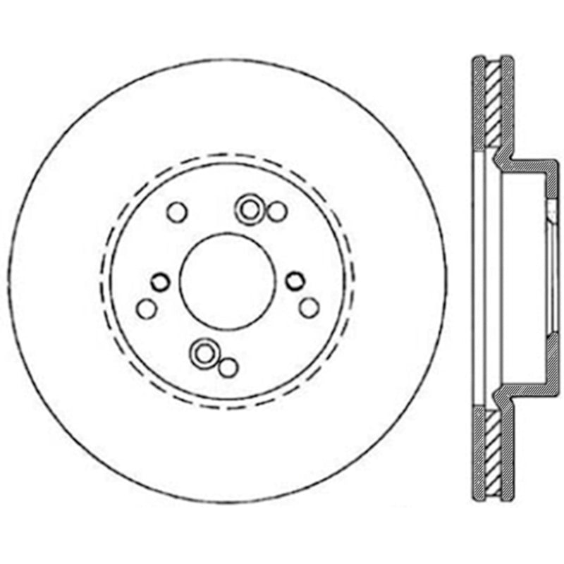 Stoptech 120.40046CRY 04-10 fits Acura TSX / 01-03 CL / 01-06 MDX / 05-10 Accord SEDAN Front Performance CRYO Rotor