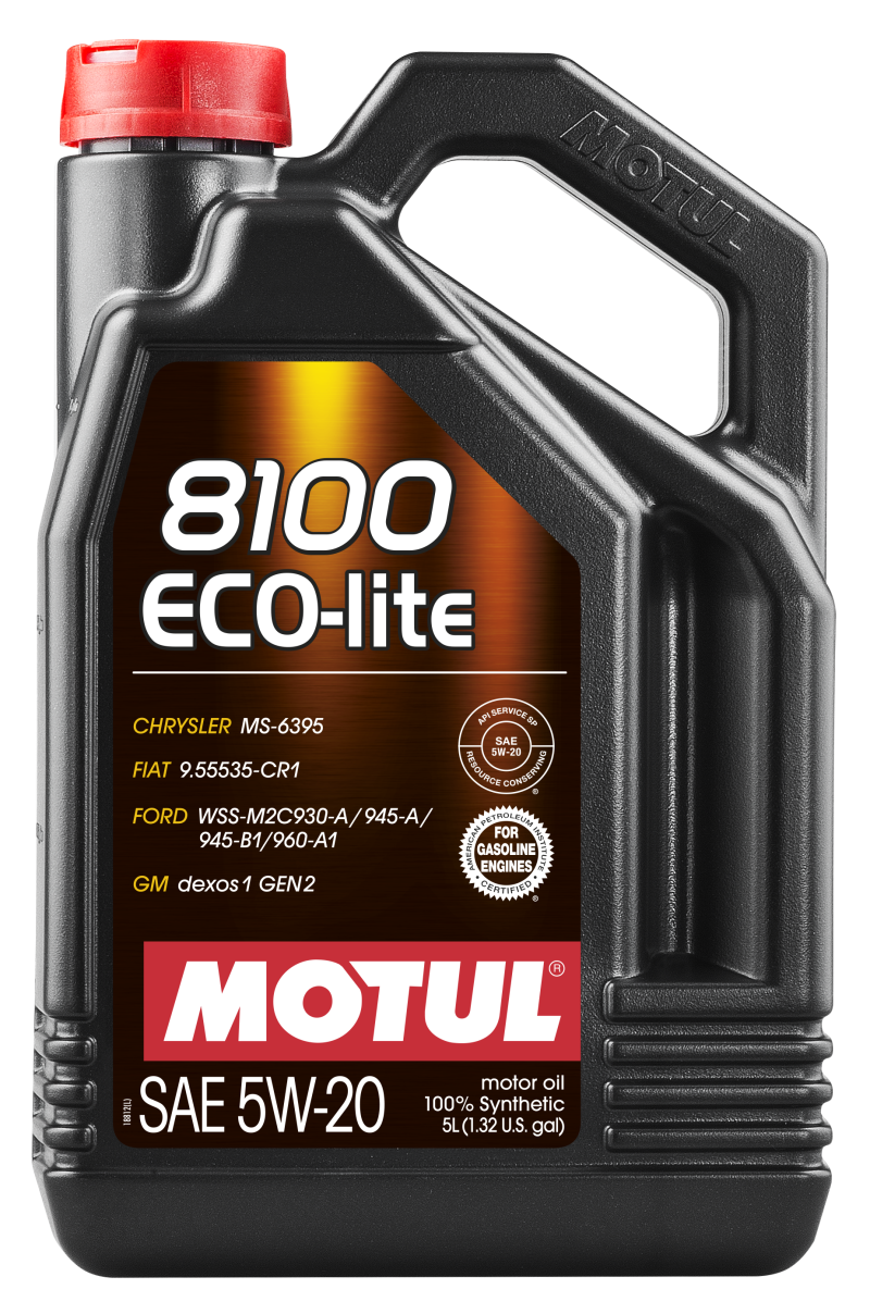 Motul 109104 5L Synthetic Engine Oil 8100 5W20 ECO-LITE