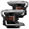 AlphaRex 880176 fits Ford 18-20 F-150 LUXX Style Projector Headlights Alpha Bla