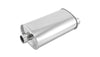 Vibrant 1104 Power Oval Muffler - 2in Inlet/Dual Outlet (Center In - Offset Out