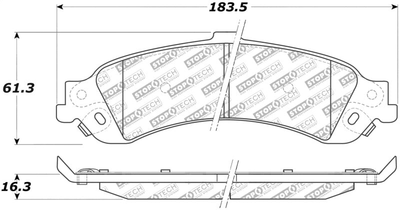 Stoptech 305.0834 Street Select Brake Pads - Front/Rear