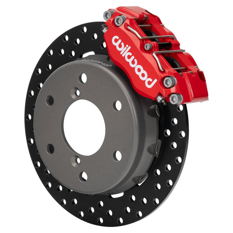 Wilwood 140-17946-DR 2024 Can Am Maverick Front Brake Kit 11.60in Drilled - Red