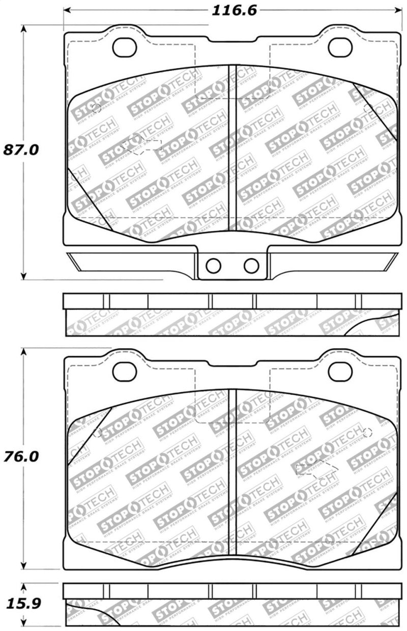 Stoptech 305.1091 05-12 Acura RL Street Select Front Brake Pads