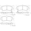 Brembo OE P24232N 15-18 fits Ford Mustang Rear NAO Brake Pad