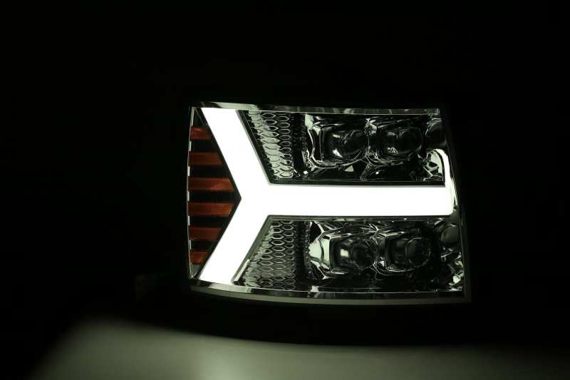 AlphaRex 880207 fits Chevy 07-13 1500HD NOVA LED Proj Headlights Plank Style Ch