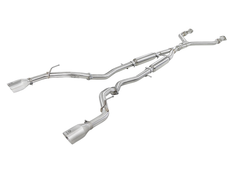 AFE 49-36132NM-P 2.5in 304 SS Cat-Back Exhaust System w/ Polished Tips 16-18 f