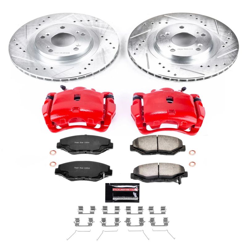 PowerStop KC3055 36 fits Honda Civic Front Z36 Truck & Tow Brake Kit w/Calipers