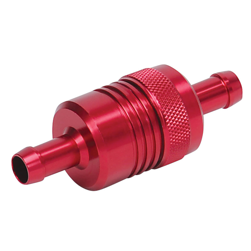 Russell 645130 Performance Red Street Fuel Filter (3in Length 1-1/8in diameter 3/8in inlet/outlet)