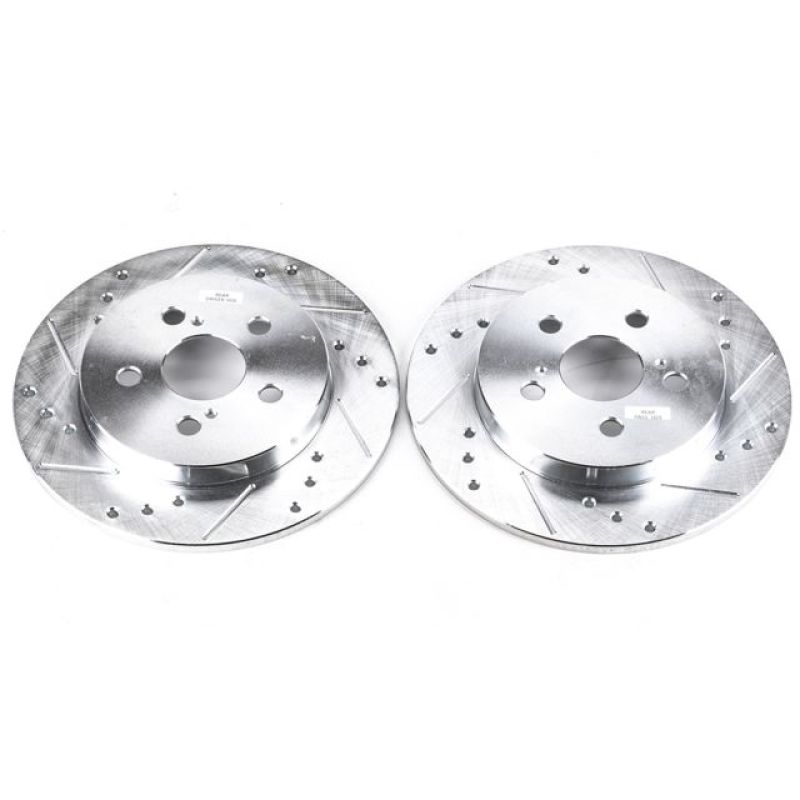 PowerStop fits Lexus 11-13 CT200h Rear Evolution Drilled & Slotted Rotors - Pair