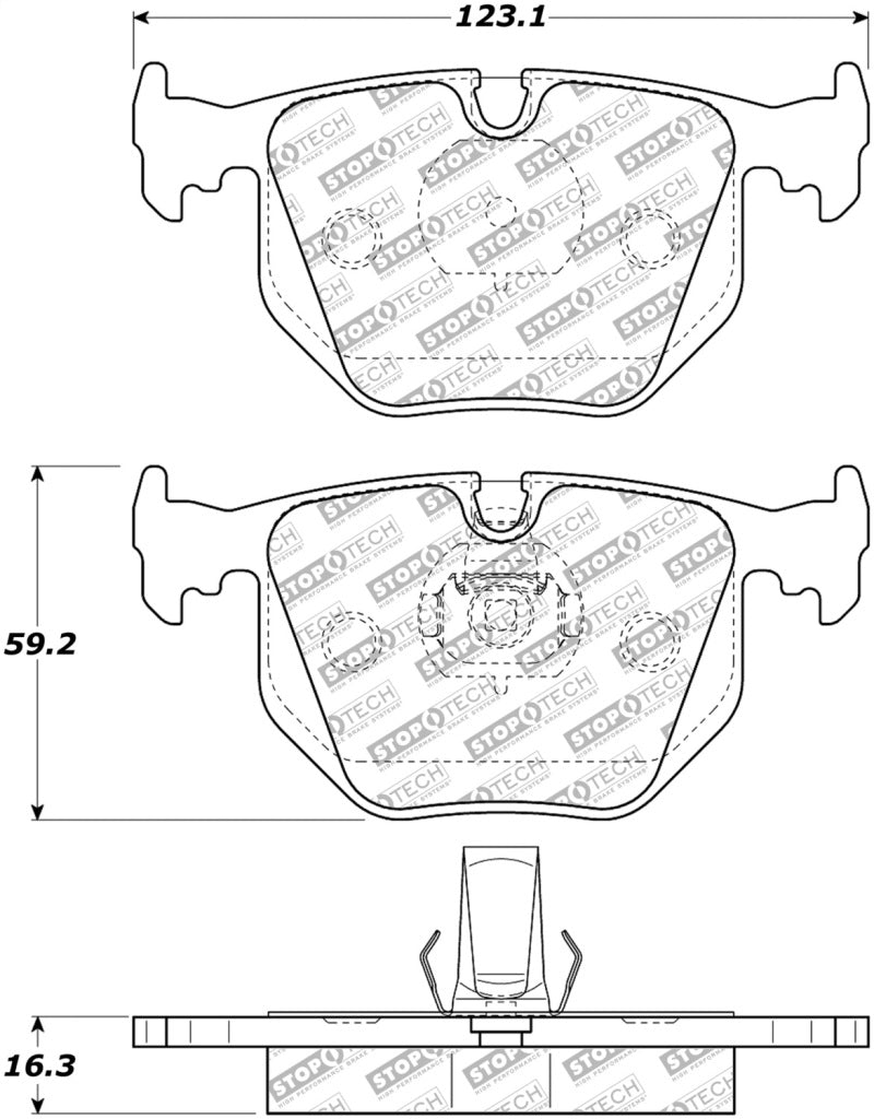 Stoptech 305.0683 Street Select Brake Pads - Front
