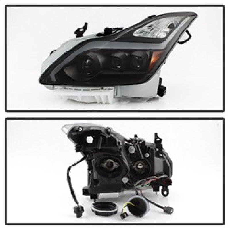 xTune 9039331 fits Infiniti G37 Coupe (non-AFS) 08-15 Projector Headlights - Bl