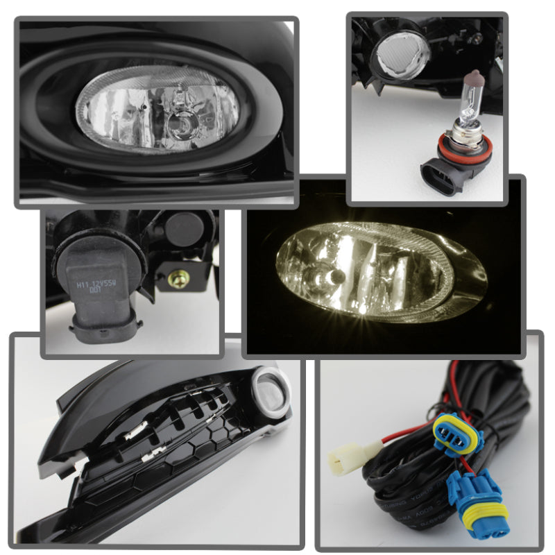 Spyder 5077745 fits Honda 13-20 Civic 2014 4dr OEM Fog Light W/Switch Clear FL-