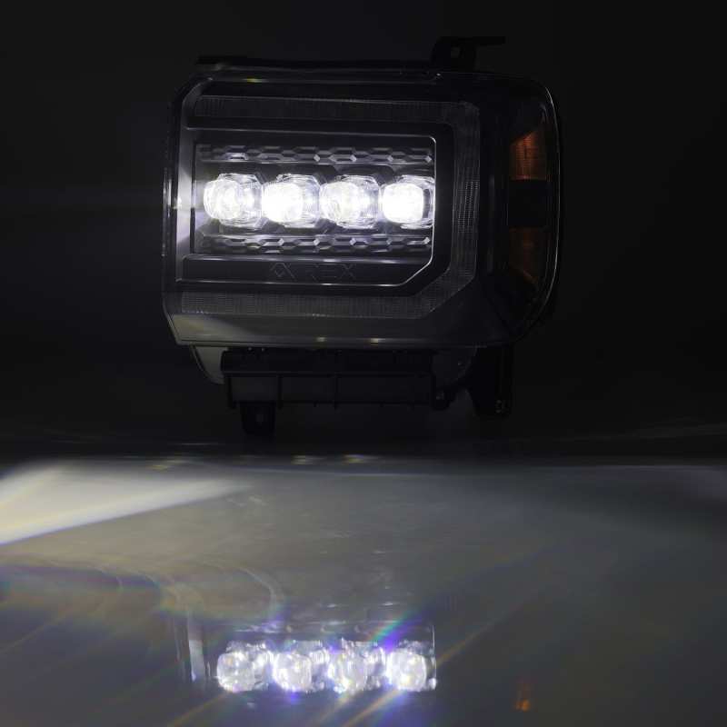 AlphaRex 880617 fits GMC 14-18 Sierra NOVA LED Proj Headlights Plank Style Blac